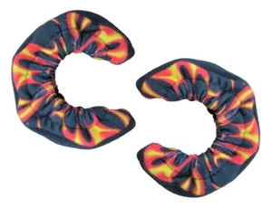 A&R Ice Hockey Figure Skate TuffTerry Blade Covers Soakers - Flames / Fire