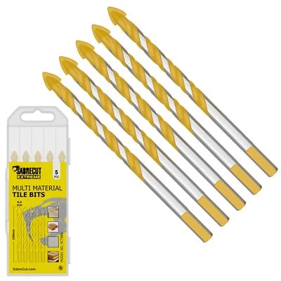 SabreCut 6mm Multi-Material Tile Drill Bits for Ceramic Porcelain Granite Marble - Image 1 of 4