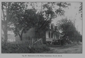1912 DEUX PHOTOGRAPHIES IMPRIMÉS DE LA MAISON & GRANGE DE PHILIAS DESROCHERS - Picture 1 of 2