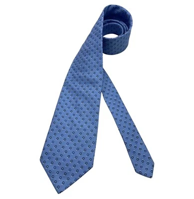 Gravata CHURCH'S azul floral seda LUXO ITÁLIA - Imagem 1 de 4