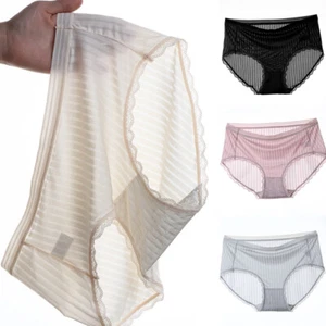 2 piezas bragas transparentes ropa interior a rayas bragas transparentes calzoncillos lencería - Imagen 1 de 17