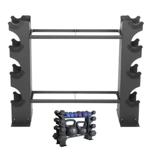 Supporto Porta Manubri, 2 Livelli Porta Pesi per Casa Palestra Manubri Stoccaggio,Rack - Foto 1 di 8