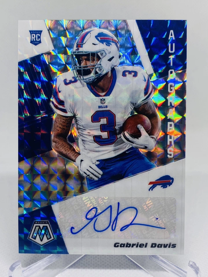 GABRIEL GABE DAVIS 2020 PANINI MOSAIC AUTO RC BUFFALO BILLS!! RA39 SIGNED RC  - Image 1 of 2