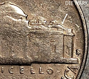 1940 S Nickel RPM Error Wexler 1940-S 5c WRPM-001 Reverse Stage B - Picture 1 of 5