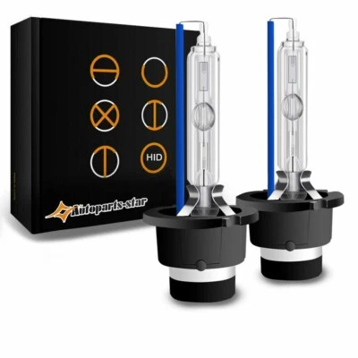 2pc D2S 35W 8000K White HID Xenon Replacement Low/High Beam Headlight Lamp Bulbs - Image 1 of 4