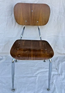 Vintage Mid Century Modern Chrome Bentwood Chair - Picture 1 of 11