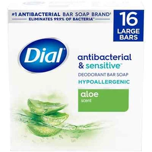 Dial Antibacterial Bar Soap, Aloe Scent, 4 oz., 16 pk. - Picture 1 of 7
