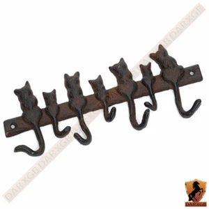 Gusseisen Katzenschwanz Haken Ablage Wandbehang Vintage Rustikal Vintage NEU - Bild 1 von 3