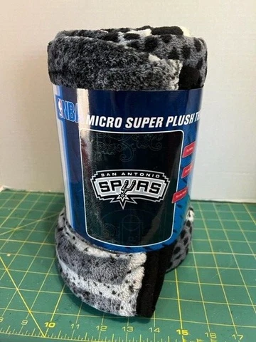 Blanket Micro Super Plush Throw San Antonio Spurs 50"x60"  - NEW Cover