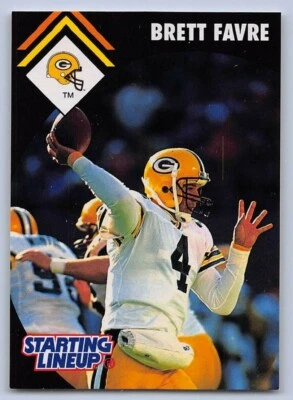 1995  BRETT FAVRE - Kenner Starting Lineup Football Card - GREEN BAY PACKERS - Image 1 of 2