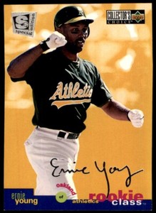 1995 1995 Collectors Choice SE Silver Signature #10 Ernie Young Rookie RTG77v