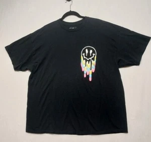 Popular Camiseta Veneno Adulto Talla 2X Gráfico Derretimiento Cara Smiley Negro Algodón Crew - Imagen 1 de 8