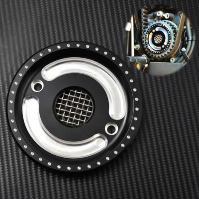 Front Pulley Cover Fit For Harley Sportster XL 2004-2022 2016 2017 Black Chrome - Imagen 1 de 4