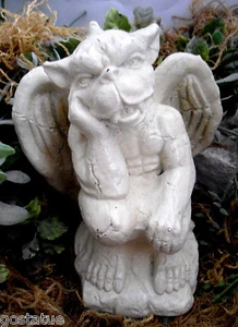 Latex Gargoyle mold plastic backup concrete cement plaster mould 5"H x 4" x 4" W - Picture 1 of 9