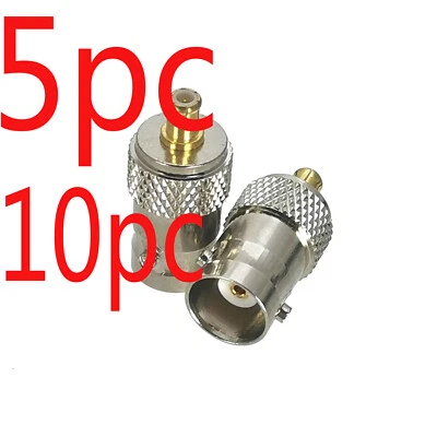 5pc 10pc BNC Female Jack to MCX Male Plug RF Adapter Connector Coaxial Straight - Image 1 of 3