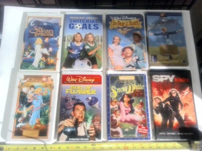 GREAT FIND Disney VHS CLAMSHELL Cases The Swan Princess Spy Kids Son Of Flubber - Image 1 of 4