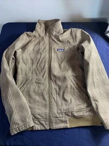Patagonia Cleegan Jacket Men’s size S Small Brown Plaid Full Zip houndstooth AA - Picture 1 of 11