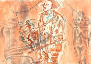 David Salle Hand Signed Etching and Aquatint Rare of 50 Universe Mender 1990 - Picture 1 of 6