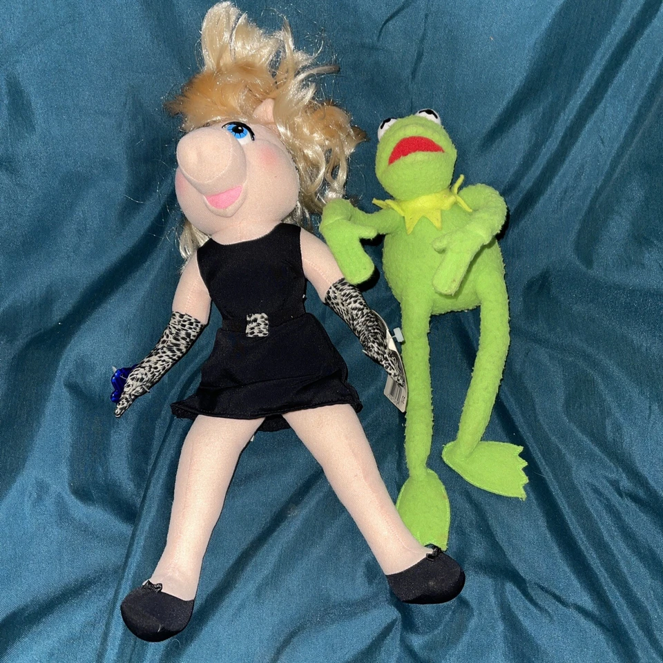 Juguete grande de peluche flexible Kermit the Frog 1 aplauso más Miss Piggy Foto 1 de 4