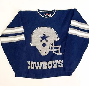 Vintage Dallas Cowboys Ugly Sweater Women's S NFL Knit Made USA 20x22 - Picture 1 of 13
