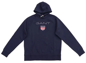GANT - SHIELD HOODIE SWEATSHIRT KAPUZE - BLAU EVENING BLUE - Größe 3XL - NEU - Bild 1 von 2