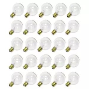 SIVAL 7W 130V G50 E17(INTERMEDIATE) BASE STRINGER BULBS CLEAR (PACK OF 25) - Picture 1 of 2