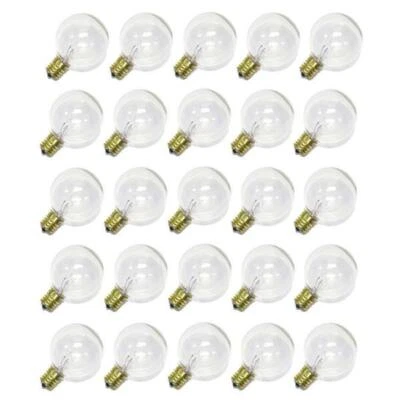 SIVAL 7W 130V G50 E17(INTERMEDIATE) BASE STRINGER BULBS CLEAR (PACK OF 25) - Image 1 of 2