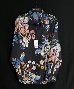 Robert Graham PLUTO besticktes Blumen Meisterwerk! 2XL 348 $ Neu mit Etikett XXL - Bild 1 von 8