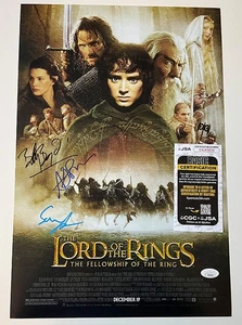 BILLY BOYD SEAN ASTIN ANDY SERKIS FOTO FIRMADA 12X18 SEÑOR DE LOS ANILLOS JSA - Imagen 1 de 1