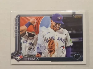 2025 Topps Update Myles Straw #US340 SSP Golden Mirror Image Variation Blue Jays - Picture 1 of 2