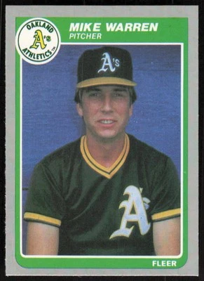 1985 Fleer #435 Mike Warren   - FREE SHIPPING - Image 1 of 2