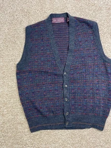 Vintage John Ashford 30% Wolle Pullover Weste - Made In Italy - Medium - Opa Kern - Bild 1 von 7