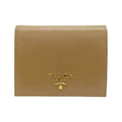 Бумажник складной PRADA Saffiano телячья кожа коричневый 1 MV204 - Изображение 1 из 4