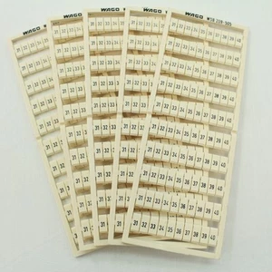 5 Wago White Colored Terminal Block Marker Cards 31-to-40 Horizontal WSB 209-505 - Bild 1 von 4