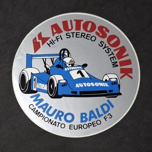 Autosonik Mauro Baldi Campionato F3 Sticker Adesivo Anni 80 Vintage 10 Cm  - Picture 1 of 2