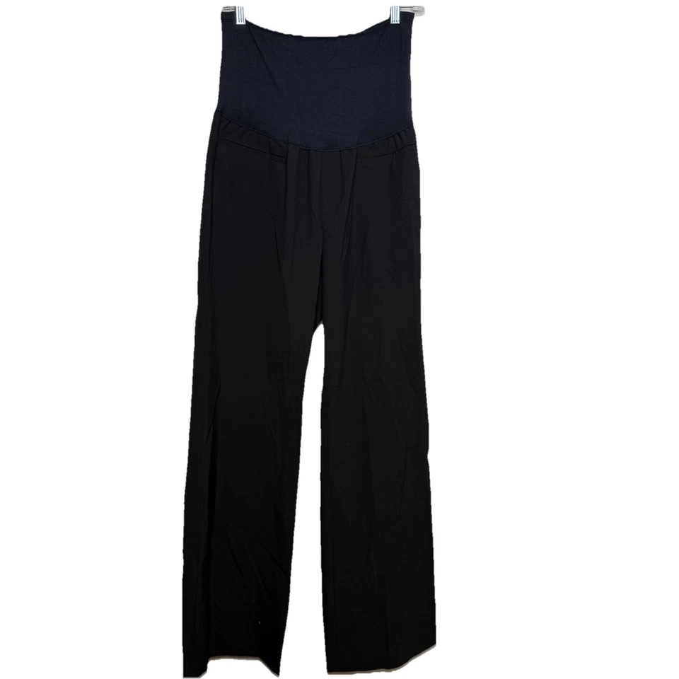 GAP Maternity Modern Bootcut Stretch Black Pants With Elastic Waist Size 12R NWT - Image 1 of 4
