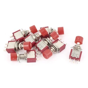 9 x AC 250V/120V 2A/5A 3 Terminals SPDT NO NC Momentary Push Button Switch - Picture 1 of 2