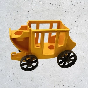 Vntg Fisher Price Little People Western Town 1982 Orange Stagecoach Replacement - Bild 1 von 13