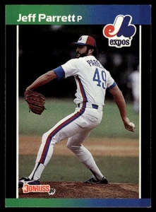 1989 Donruss #334 Jeff Parrett "LEAF, INC." & "*Denotes - Picture 1 of 2