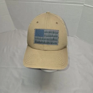 Gorra de béisbol Columbia ajustada grande extra grande bandera de Estados Unidos pino estrellas beige - Imagen 1 de 6