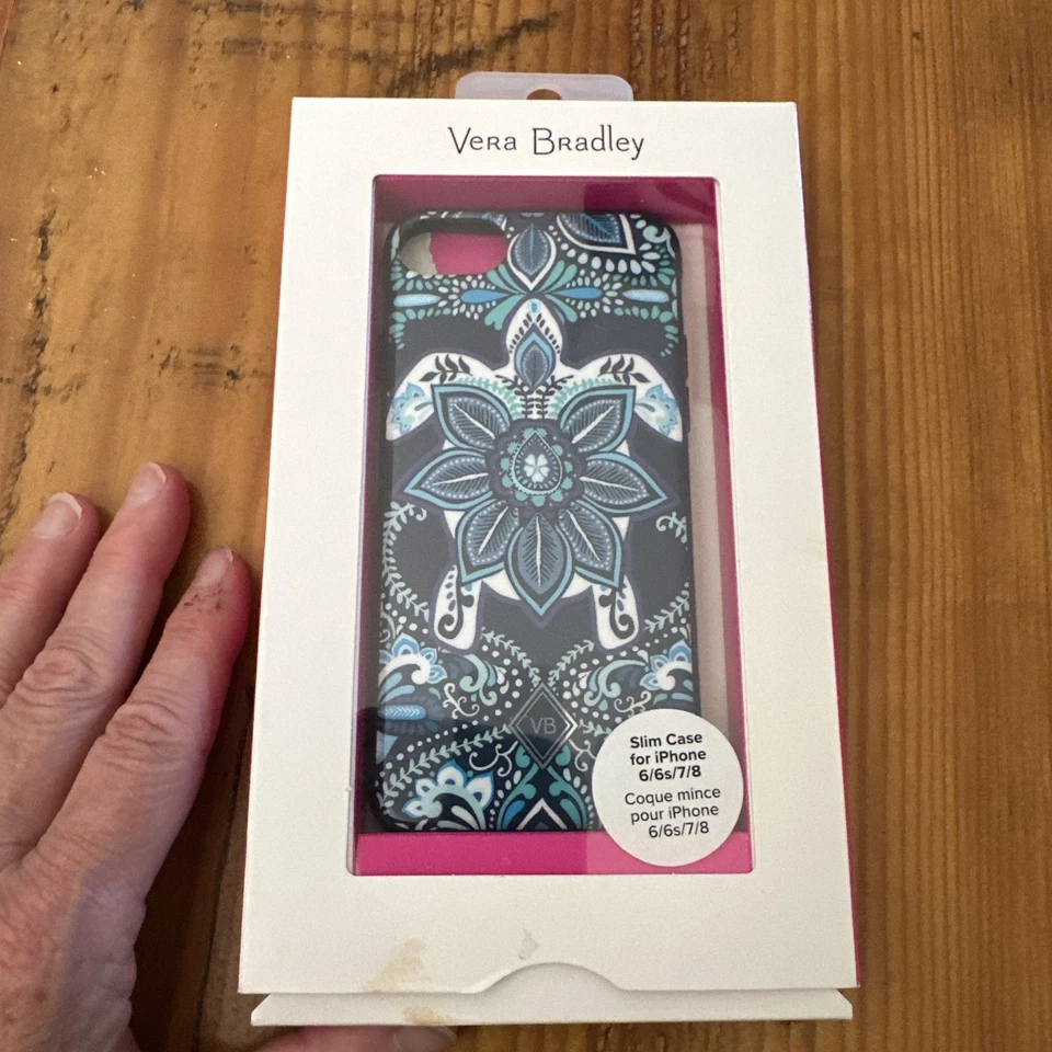 Vera Bradley Slim iPhone 8/7/6 Plus 6S Plus Cell Phone Case Blue Paisley - Image 1 of 1