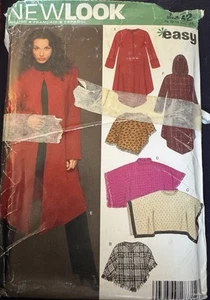Abrigo y ponchos Simplicity New Look patrón 6432 Misses'' talla XS-XL (6-24) sin cortar - Imagen 1 de 2