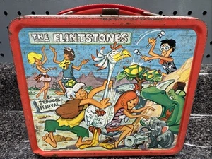Vintage 1971 "The Flintstones" Aladdin Metal Lunch box--no thermos See Pics - Picture 1 of 9