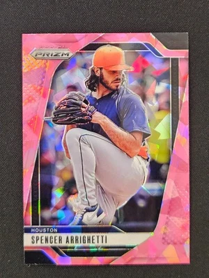 2025 Panini Prizm - Spencer Arrighetti #20 Pink Ice Prizm Rookie Astros - Image 1 of 2