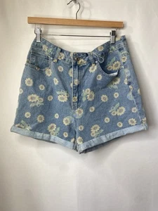Cali Damen Jeansshorts Größe 13 Sonnenblumen Sommer Herbst Festival Land Mädchen Y2K - Bild 1 von 13