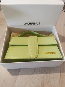 Jacquemus Bag. Green Leather Bag With Box. Bag With Detachable Shoulder Strap - Picture 1 of 10