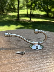 Fancy Stainless Steel Double Wall Mounted Bathroom Door Towel Coat Hanger Hook - Picture 1 of 15