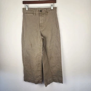 Madewell Emmett Wide Leg Crop Olivgrün Damenhose Größe 28 - Bild 1 von 6