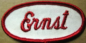 ERNST in Red Name cloth embroidered PATCH for Shirt, Jacket, Uniform - Picture 1 of 1