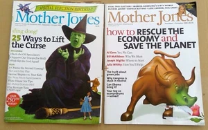 2 Mother Jones magazines Sept/Oct & Nov/Dec 2008 250th issue Obama Joss Whedon - Foto 1 di 12